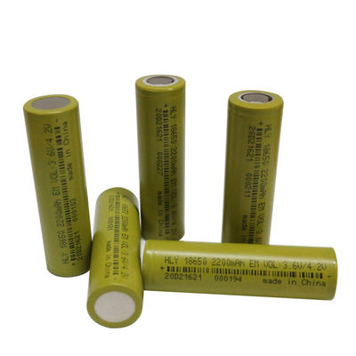 3.6 वोल्ट 18650 2200mah सुपर रिचार्जेबल ली आयन बैटरी उच्च क्षमता