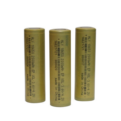 गार्डन टूल्स के लिए उच्च ऊर्जा घनत्व 18650 लिथियम आयन बैटरी 3.6V 2000mAh