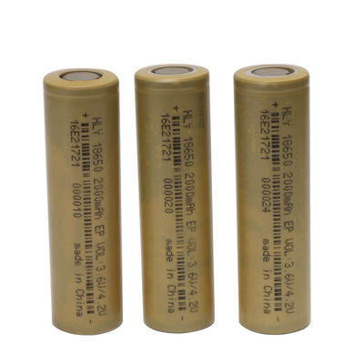 इलेक्ट्रिक टूल्स के लिए उच्च दर 3.6 वी लिथियम 500 साइकिल 2000mah 18650 बैटरी सेल