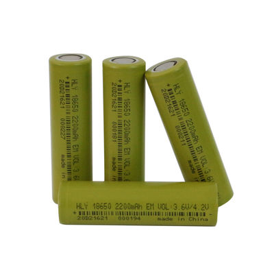 इलेक्ट्रिक बाइक के लिए HLY रिचार्जेबल बेलनाकार 2200mah 18650 बैटरी