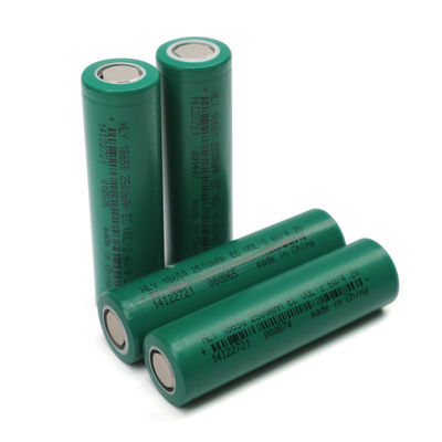 लंबी साइकिल 3.6V 2500mah रिचार्जेबल लिथियम आयन बैटरी सेल 18650 हाई पावर RoHS