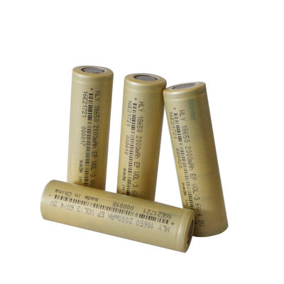 उपभोक्ता इलेक्ट्रॉनिक्स के लिए 500 टाइम्स हाई पावर रिचार्जेबल 2000mah 18650 बैटरी सेल