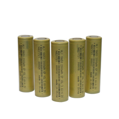 केसी 18650 बेलनाकार रिचार्जेबल लिथियम आयन बैटरी उच्च ऊर्जा घनत्व 3.6V 2000mAh