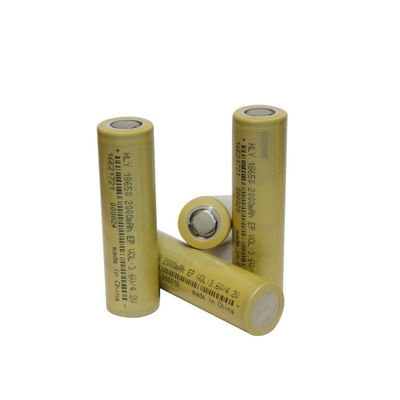 इलेक्ट्रिक स्कूटर के लिए उच्च सुरक्षा 3.6 वोल्ट रिचार्जेबल 2000mah 18650 बैटरी