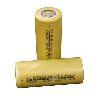 पॉलिमर लिथियम रिचार्जेबल ली आयन बैटरी सेल 5000mAh 26650 3.6v