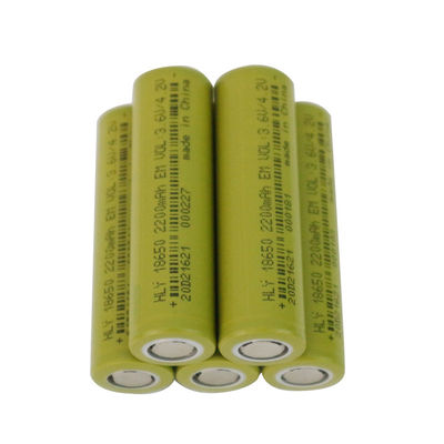 लाइटवेट रिचार्जेबल लिथियम आयन 2200mah 18650 बैटरी सेल UN38.3 HLY