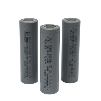 HLY लिथियम आयन बैटरी सेल 2600mah 18650 बैटरी 3.6V रिचार्जेबल BIS