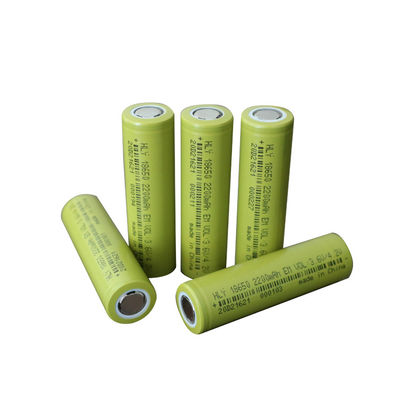 लिथियम आयन 3.6V 2200mah 18650 बैटरी रिचार्जेबल बेलनाकार सेल
