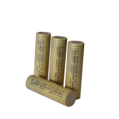 मोबाइल पावर बेलनाकार उज्ज्वल टॉर्च लिथियम आयन बैटरी सेल 18650 2000mAh