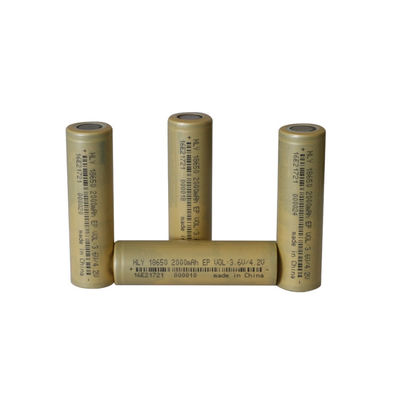 मोबाइल पावर बेलनाकार उज्ज्वल टॉर्च लिथियम आयन बैटरी सेल 18650 2000mAh