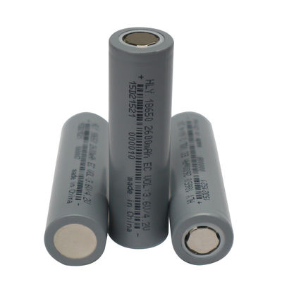 एक ग्रेड 3.6V लिथियम रिचार्जेबल बेलनाकार बैटरी सेल 2600mah 18650 बैटरी