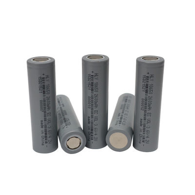हाई पावर बेलनाकार ली आयन 2600mah 18650 बैटरी रिचार्जेबल