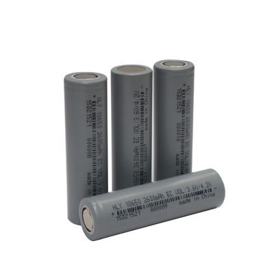हाई पावर बेलनाकार ली आयन 2600mah 18650 बैटरी रिचार्जेबल