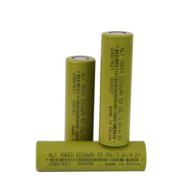 उच्च सुरक्षा 18650 2200mah बैटरी 500 टाइम्स बेलनाकार लिथियम बैटरी 0.5C