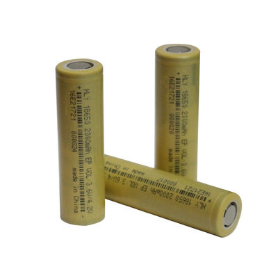 इलेक्ट्रिक वाहनों के लिए उच्च दर क्षमता 18650 लिथियम आयन बैटरी 2000mAh 3.6V