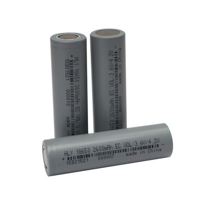 बीआईएस 3.6 वोल्ट लिथियम आयन 2600mah 18650 बैटरी सेल उच्च दर