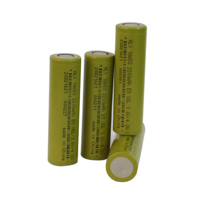 लांग साइकिल लाइफ 18650 बैटरी सेल, 3.6 वोल्ट 2200mah लिथियम बैटरी