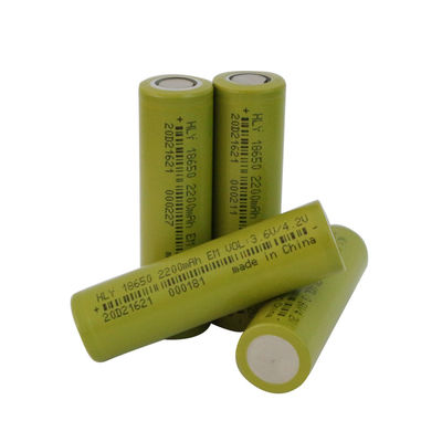 500 चक्र 18650 लिथियम बैटरी 2200mah 3.7 वी रिचार्जेबल सेल उच्च दर
