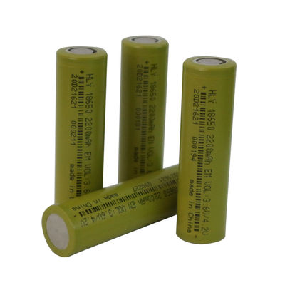 500 चक्र 18650 लिथियम बैटरी 2200mah 3.7 वी रिचार्जेबल सेल उच्च दर