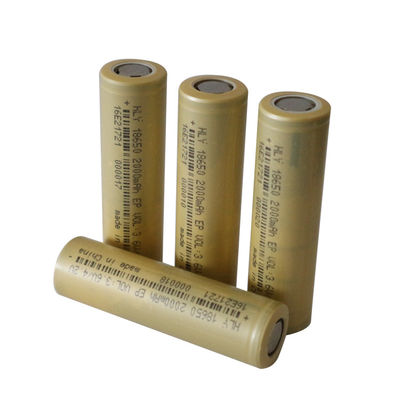 इलेक्ट्रिक वाहनों के लिए उच्च दर क्षमता 18650 लिथियम आयन बैटरी 2000mAh 3.6V